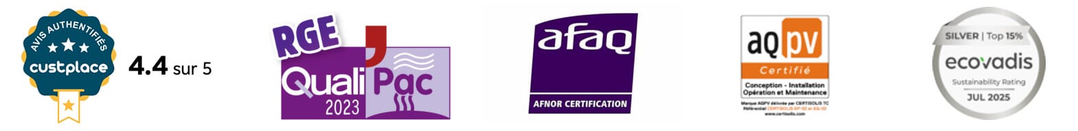 Certifications EDF solutions solaires